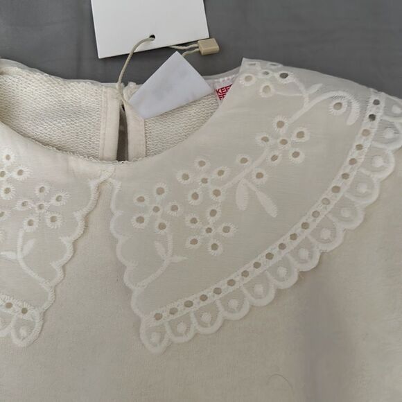 ZARA Kids | Ecru | COMBINATION EMBROIDERED SWEATSHIRT - Picture 8 of 8